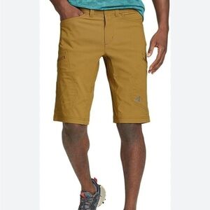 [40] Eddie Bauer Men's Guide Pro Cargo Shorts Beige Nylon Outdoor Hiking